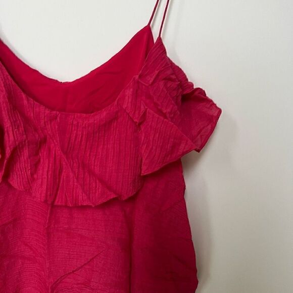 NWT Club Monaco Tiered Maxi Dress w Belt Sleeveless Scoop Neck Sun Dress Pink 0 - Picture 10 of 13